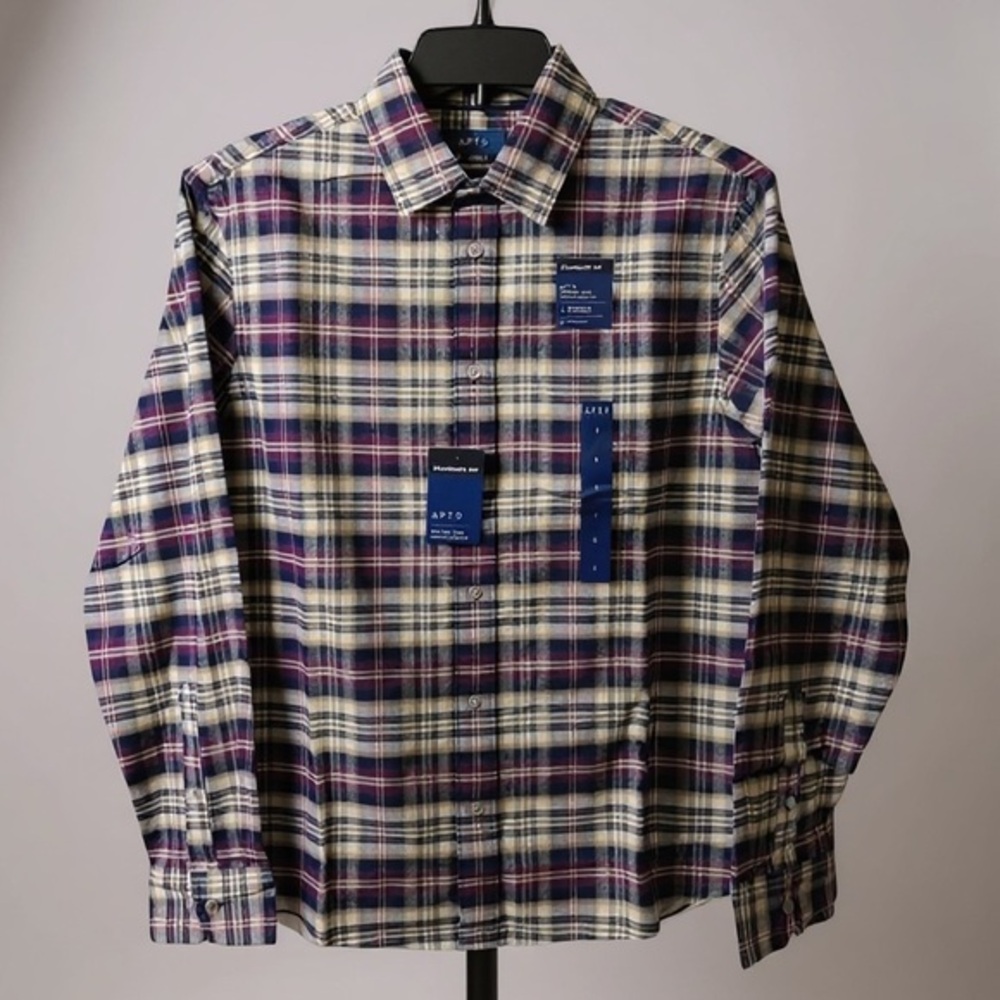 APT. 9 Mens Big&Tall Long Sleeve Flannel Shirt‎ Size S